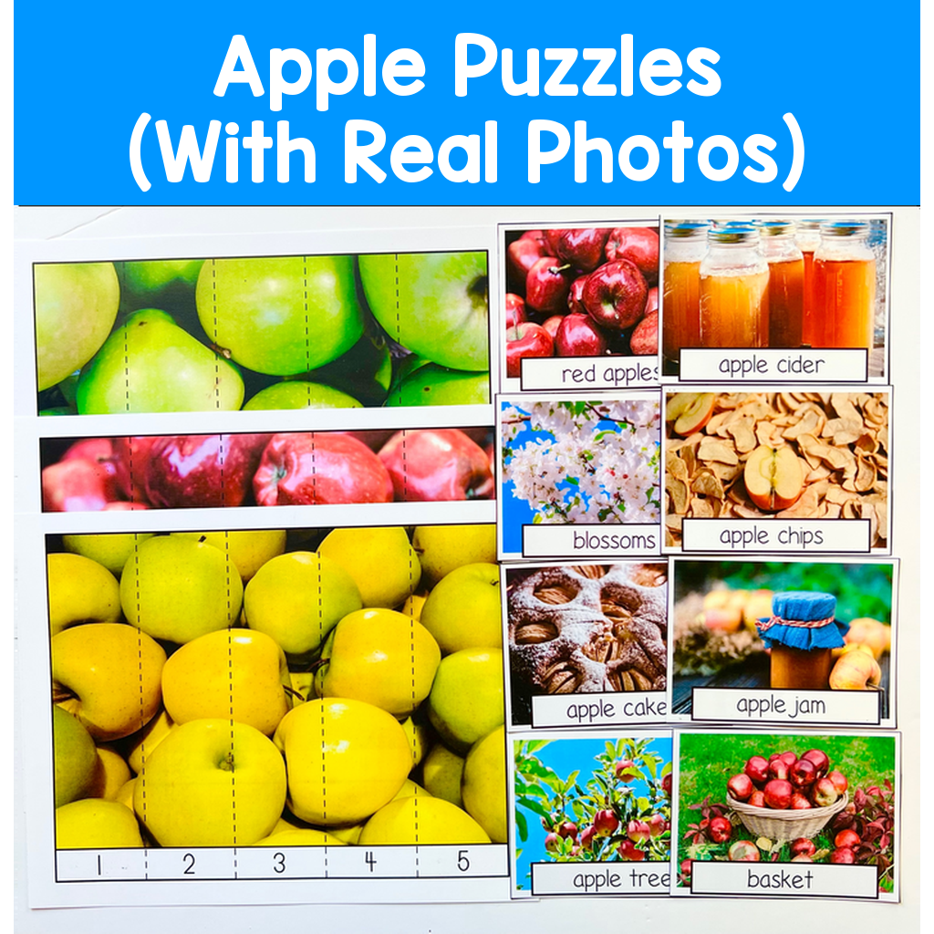 Apple Puzzles (With Real Photos) | File Folder Heaven