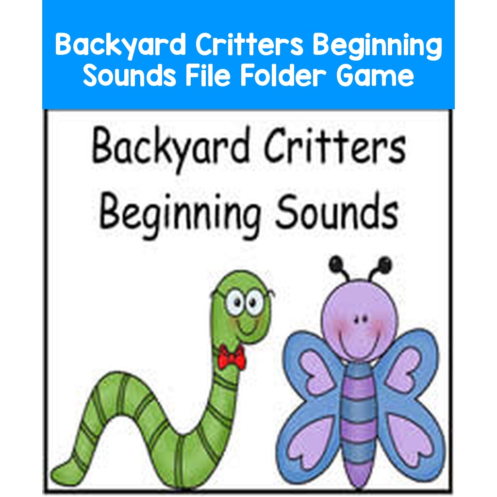 Backyard Critters Beginning Sounds File Folder Game