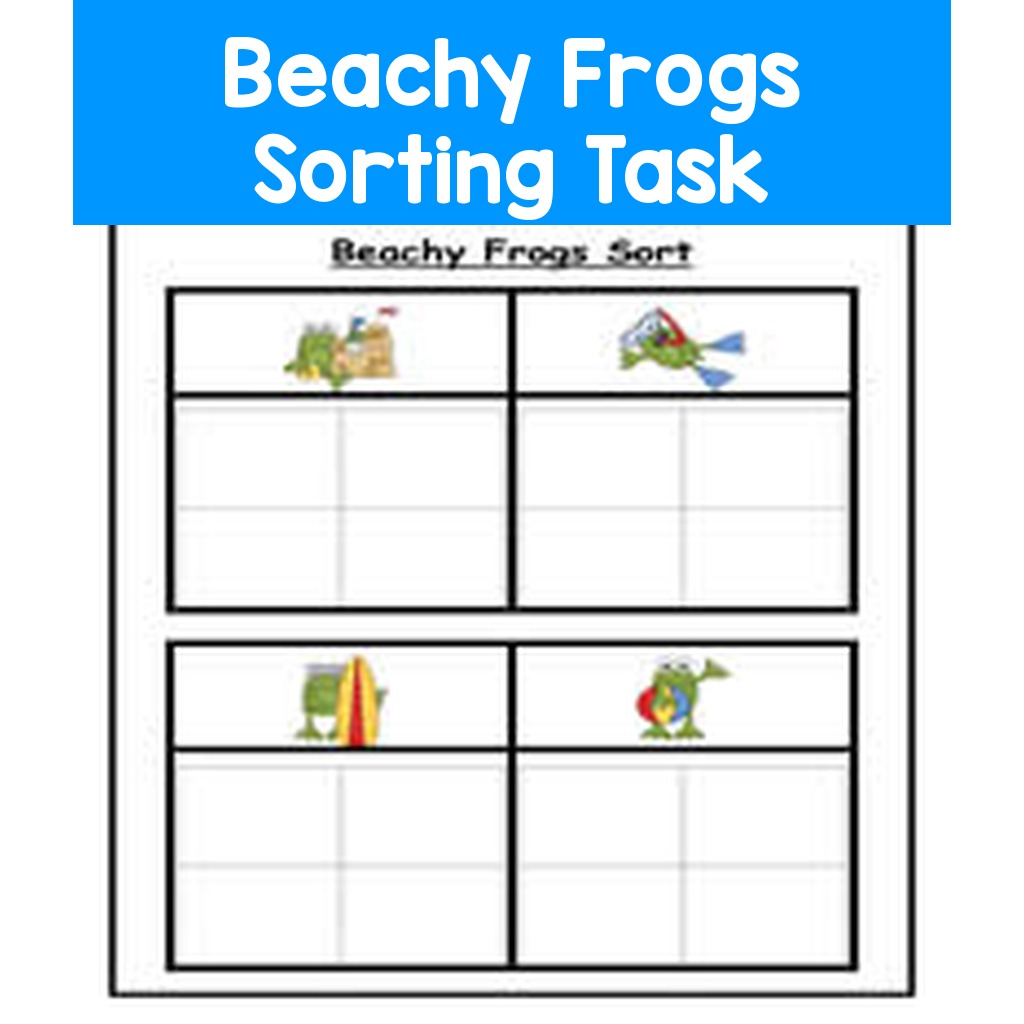 Beachy Frogs Sorting Task