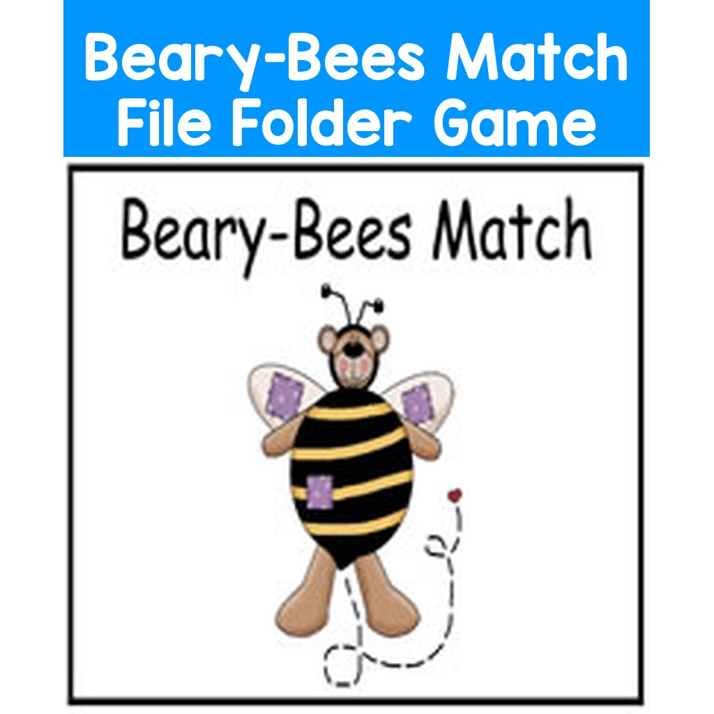 Beary-Bees Match File Folder Game