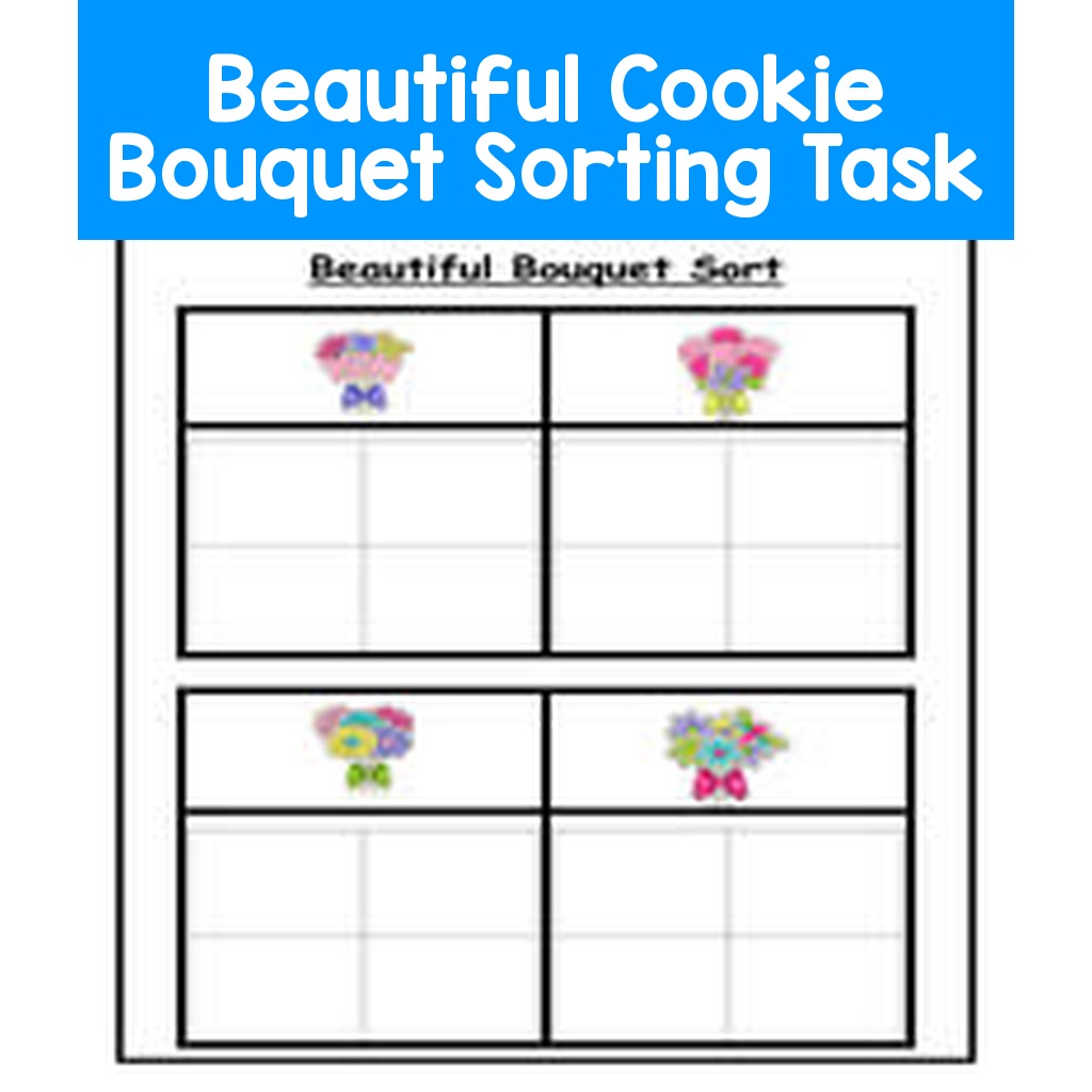 Beautiful Cookie Bouquet Sorting Task