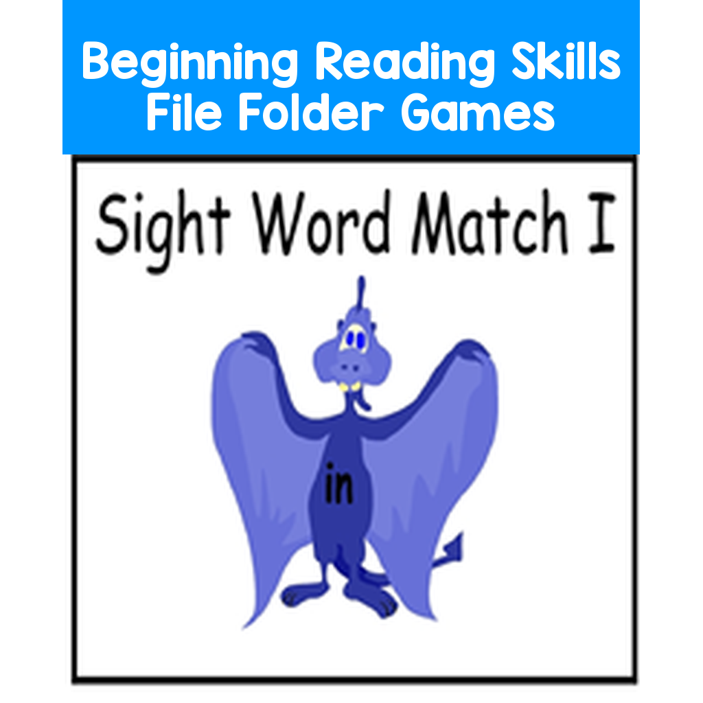 Beginning Reading Skills File Folder Games