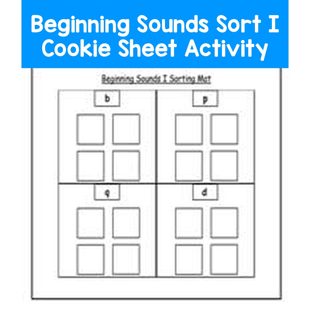 Beginning Sounds Sort I Cookie Sheet Activity