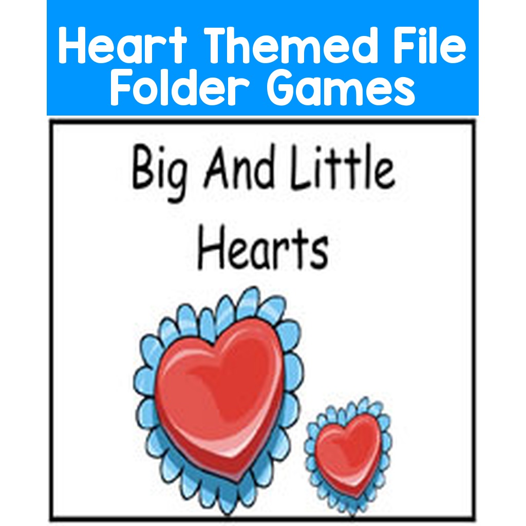 Heart Themed File Folder Games