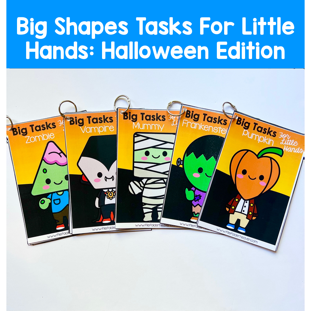 Big Shapes Tasks For Little Hands:  Halloween Edition