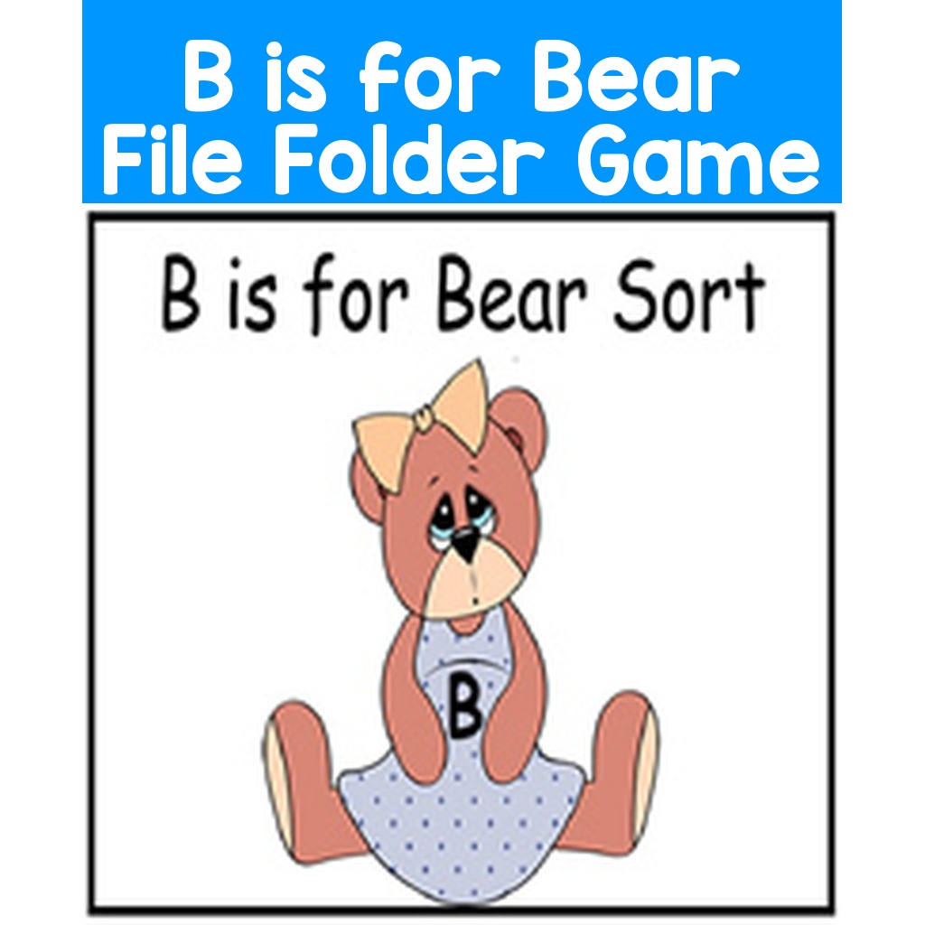 B is for Bear File Folder Game