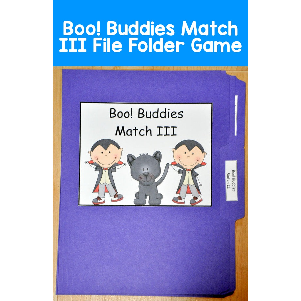 Boo! Buddies Match III File Folder Game