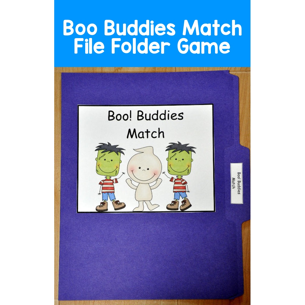 Boo Buddies Match File Folder Game