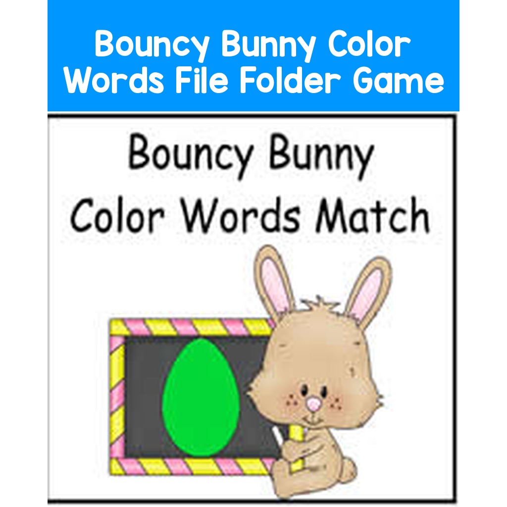 Bouncy Bunny Color Words File Folder Game