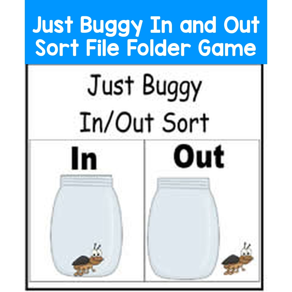 Just Buggy In and Out Sort File Folder Game