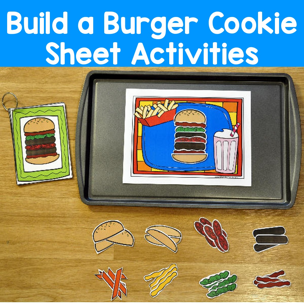 Build a Burger Cookie Sheet Activities