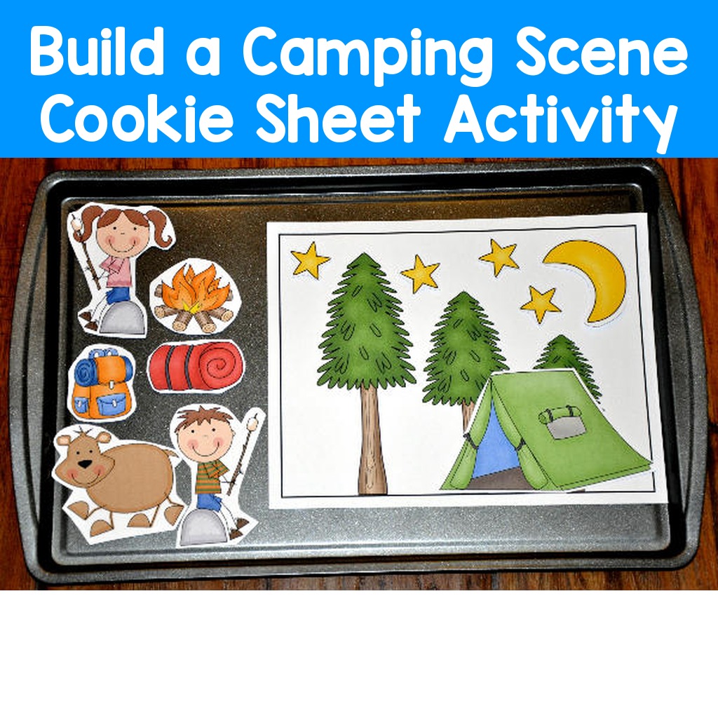 Build a Camping Scene Cookie Sheet Activity