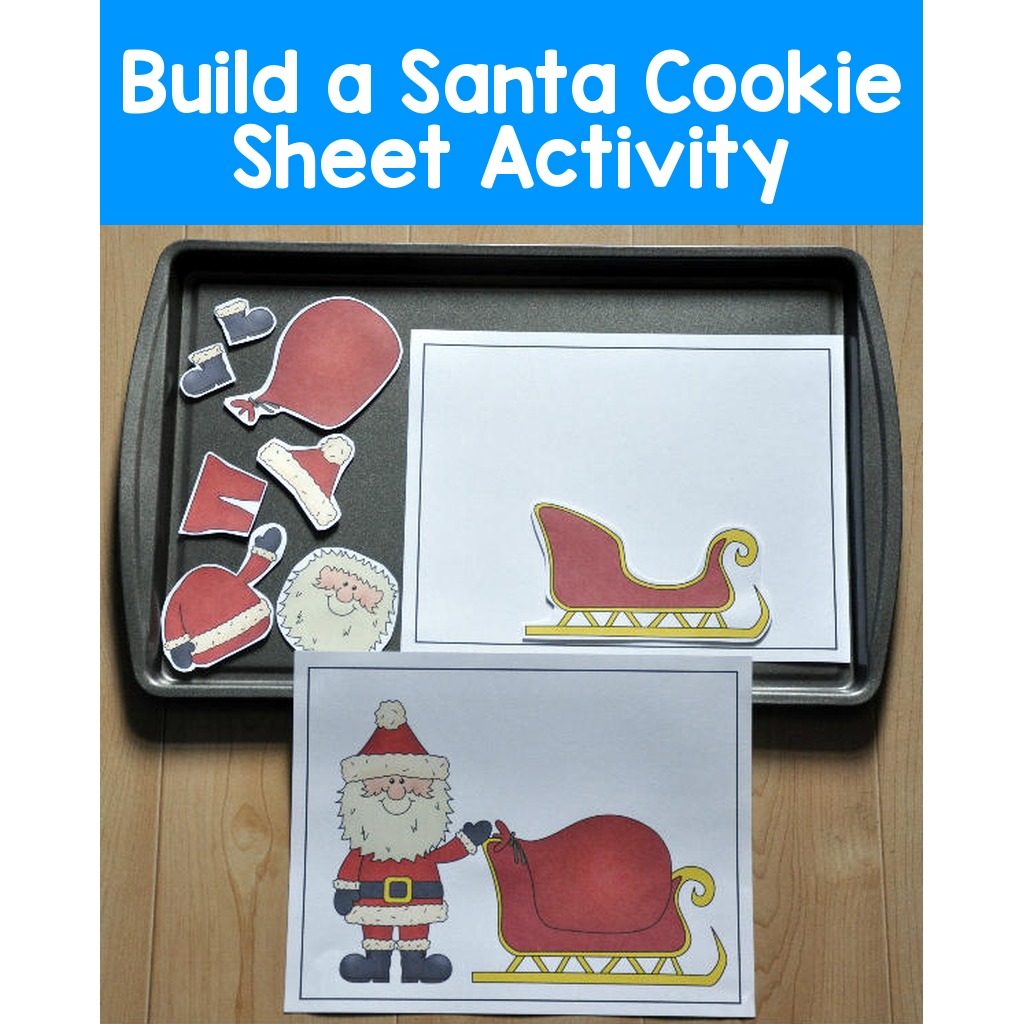 Build a Santa Cookie Sheet Activity