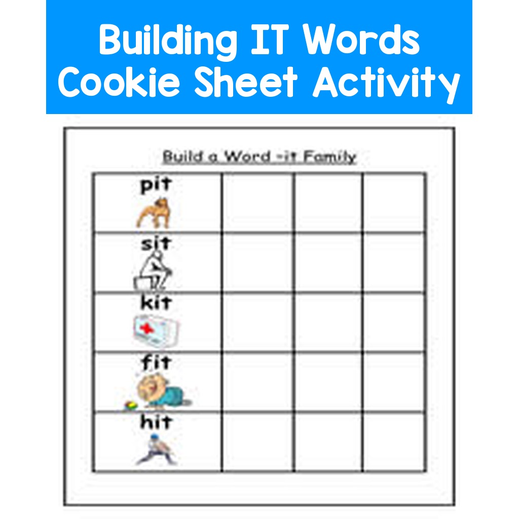 Building IT Words Cookie Sheet Activity
