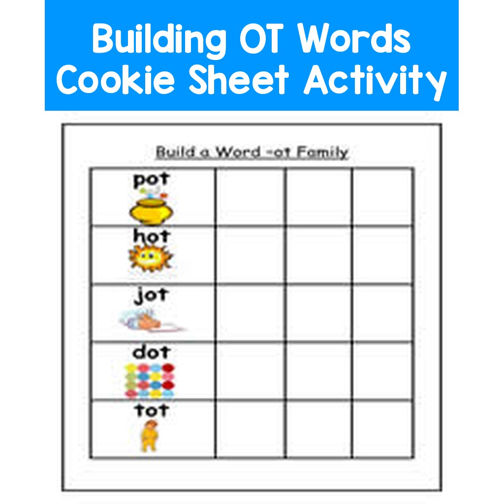 Building OT Words Cookie Sheet Activity