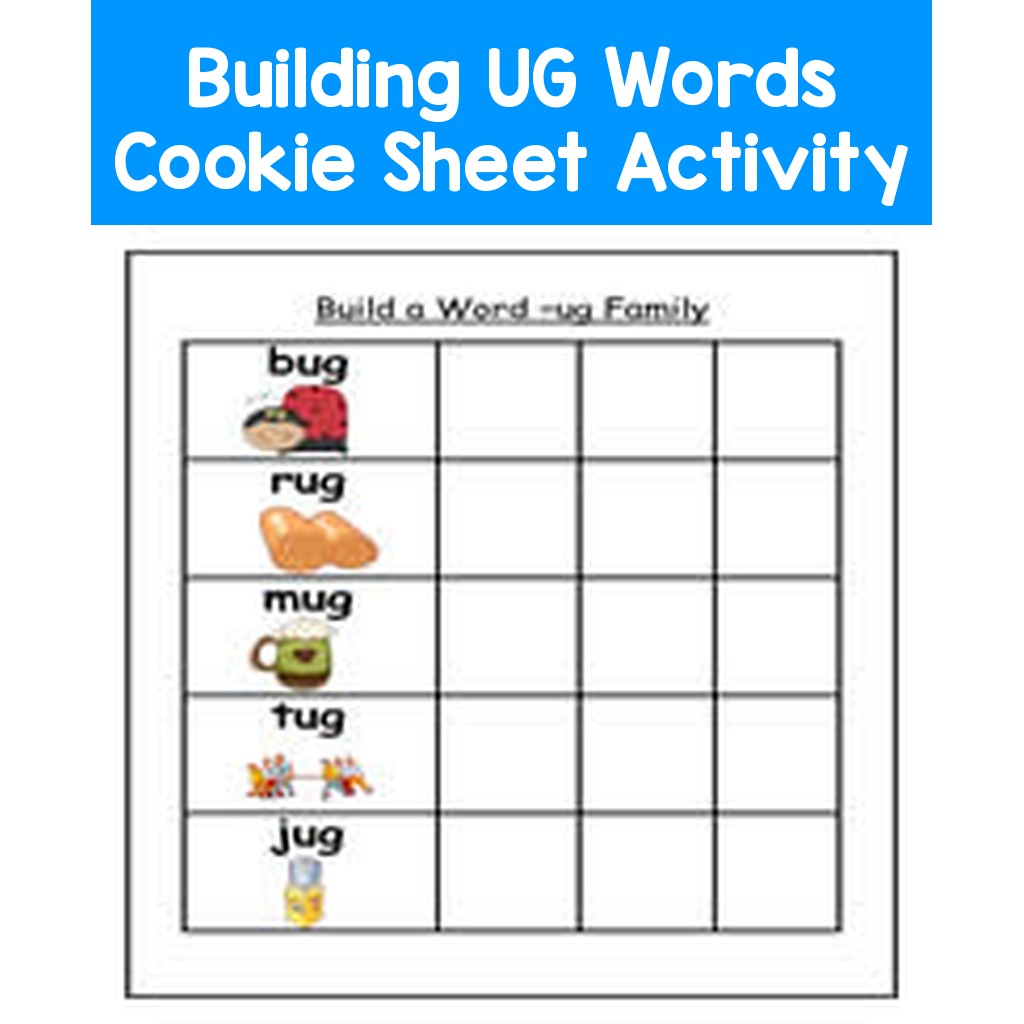 Building UG Words Cookie Sheet Activity