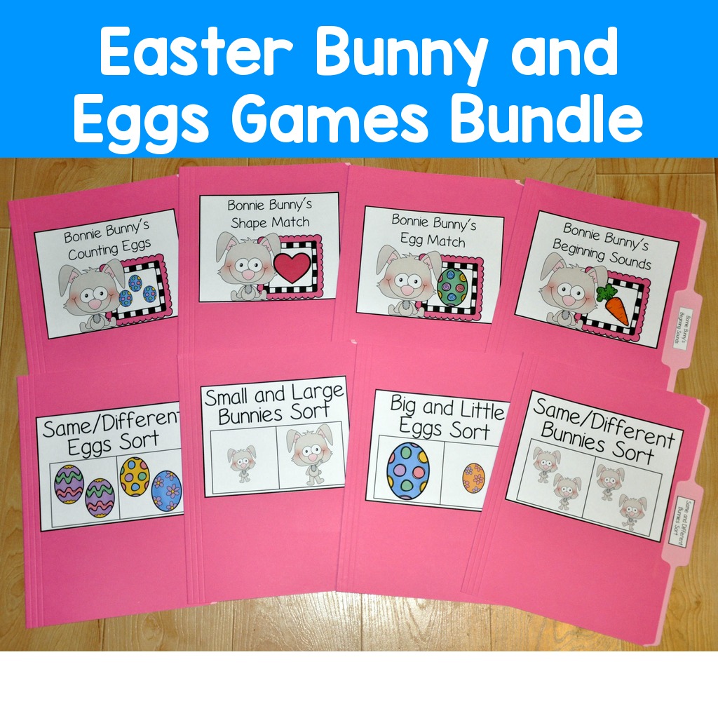Easter Bunny and Eggs File Folder Games Mini-Bundle | File Folder Heaven