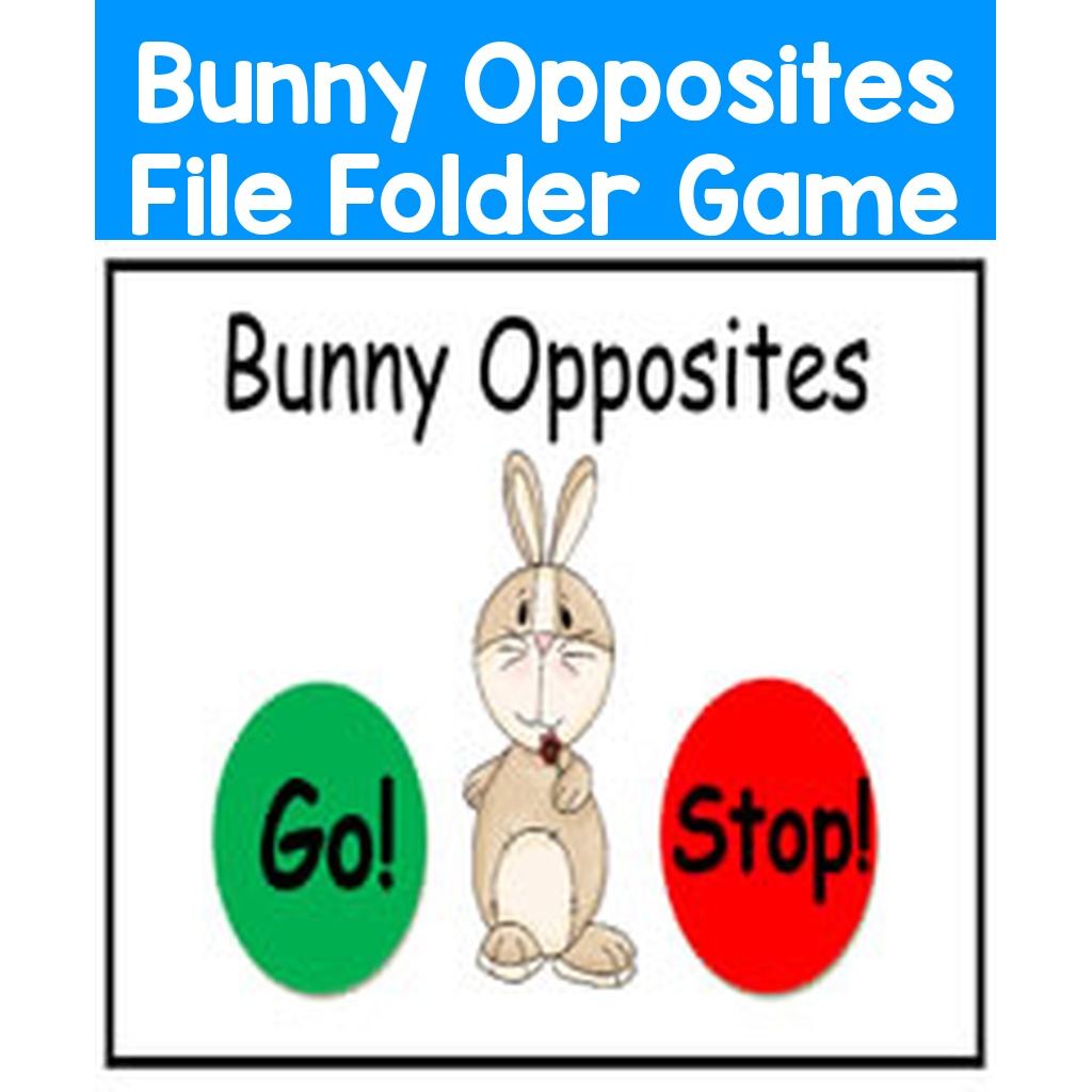 Bunny Opposites File Folder Game