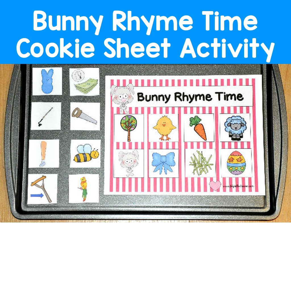 Bunny Rhyme Time Cookie Sheet Activity