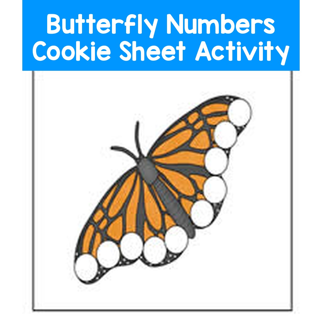 Butterfly Numbers Cookie Sheet Activity