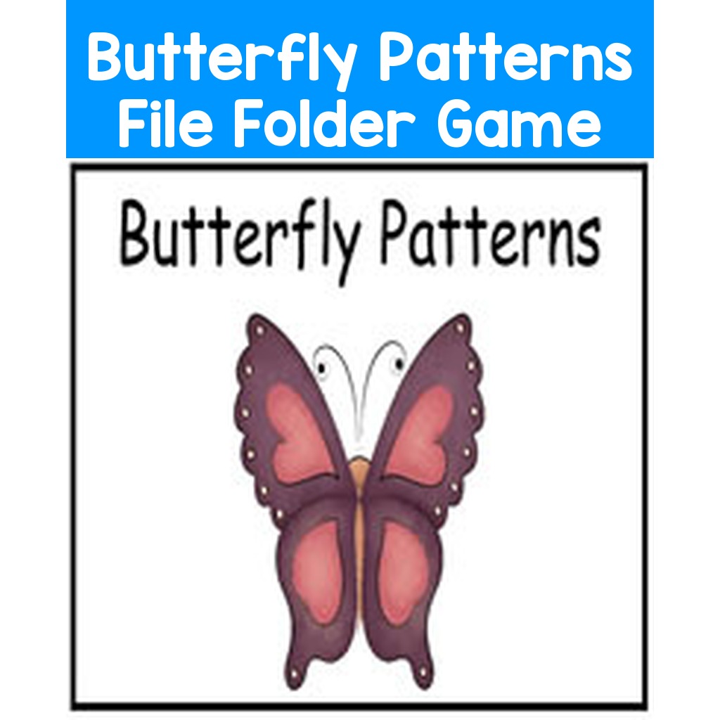 Butterfly Patterns File Folder Game