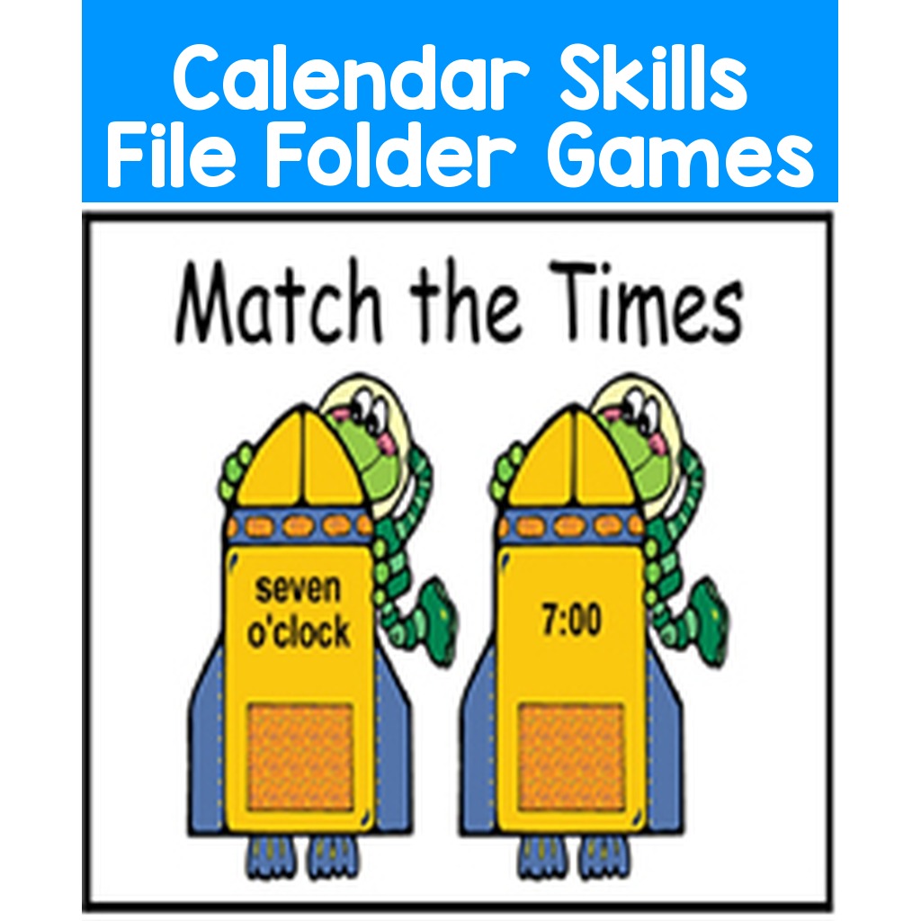 Calendar Skills File Folder Games