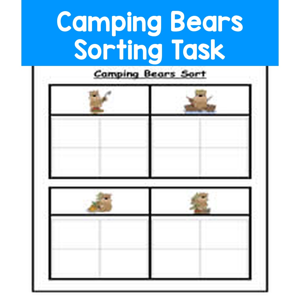 Camping Bears Sorting Task