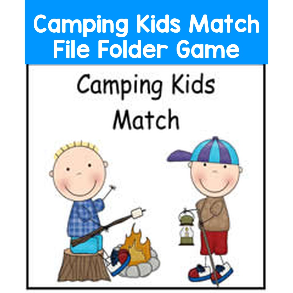 Camping Kids Match File Folder Game
