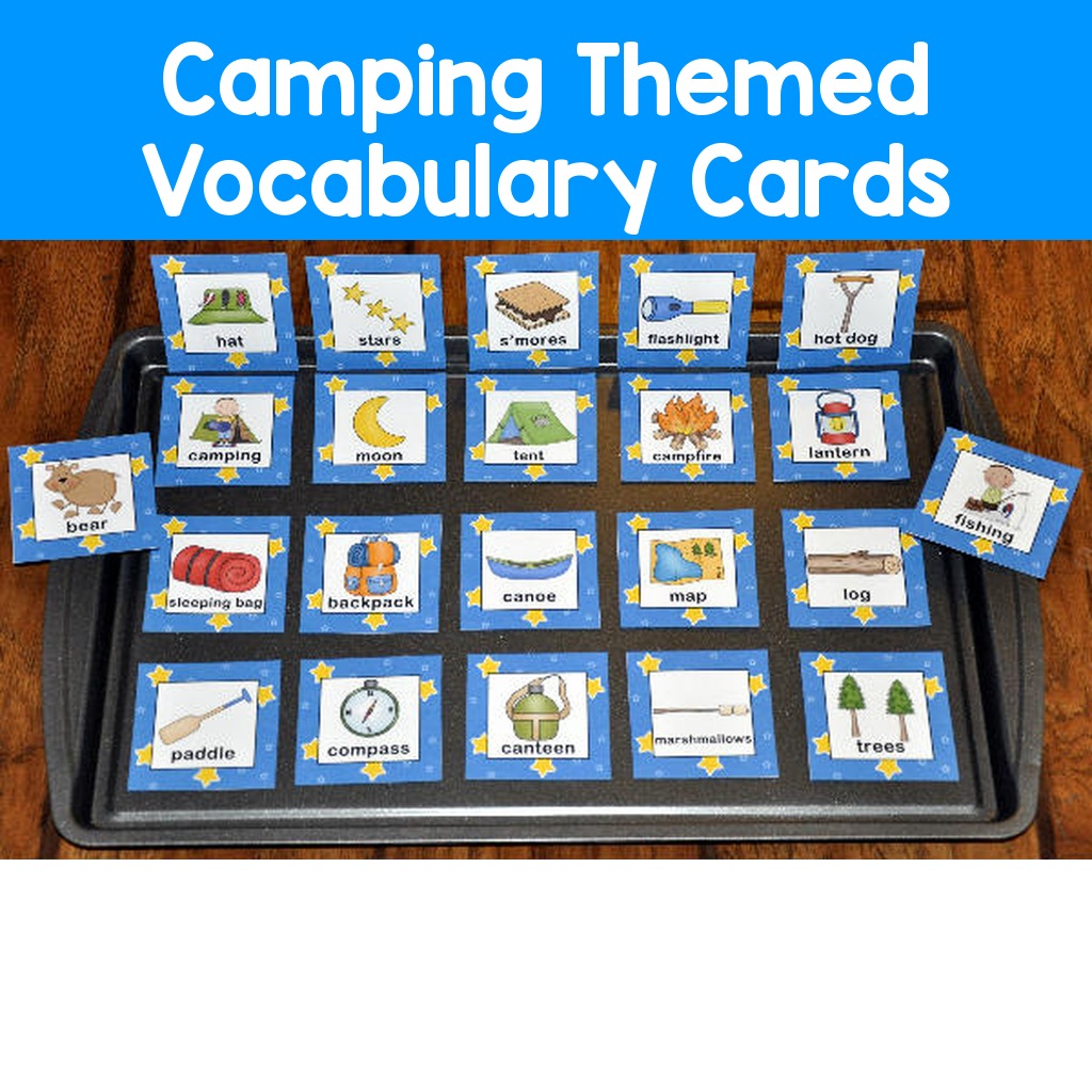 Camping Themed Vocabulary Cards