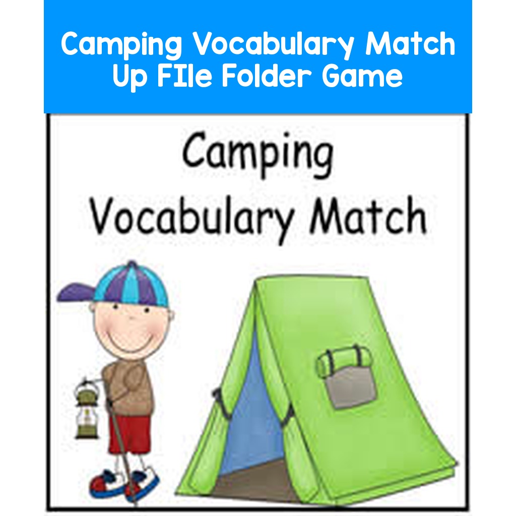 Camping Vocabulary Match Up FIle Folder Game