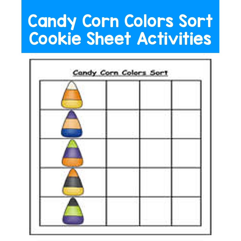 Candy Corn Colors Sort Cookie Sheet Activities