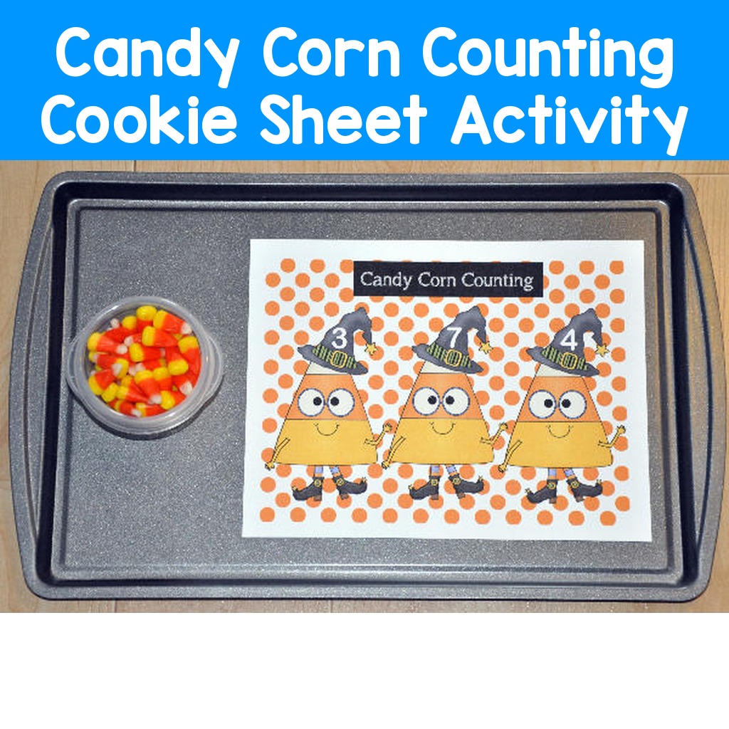Candy Corn Counting Cookie Sheet Activity