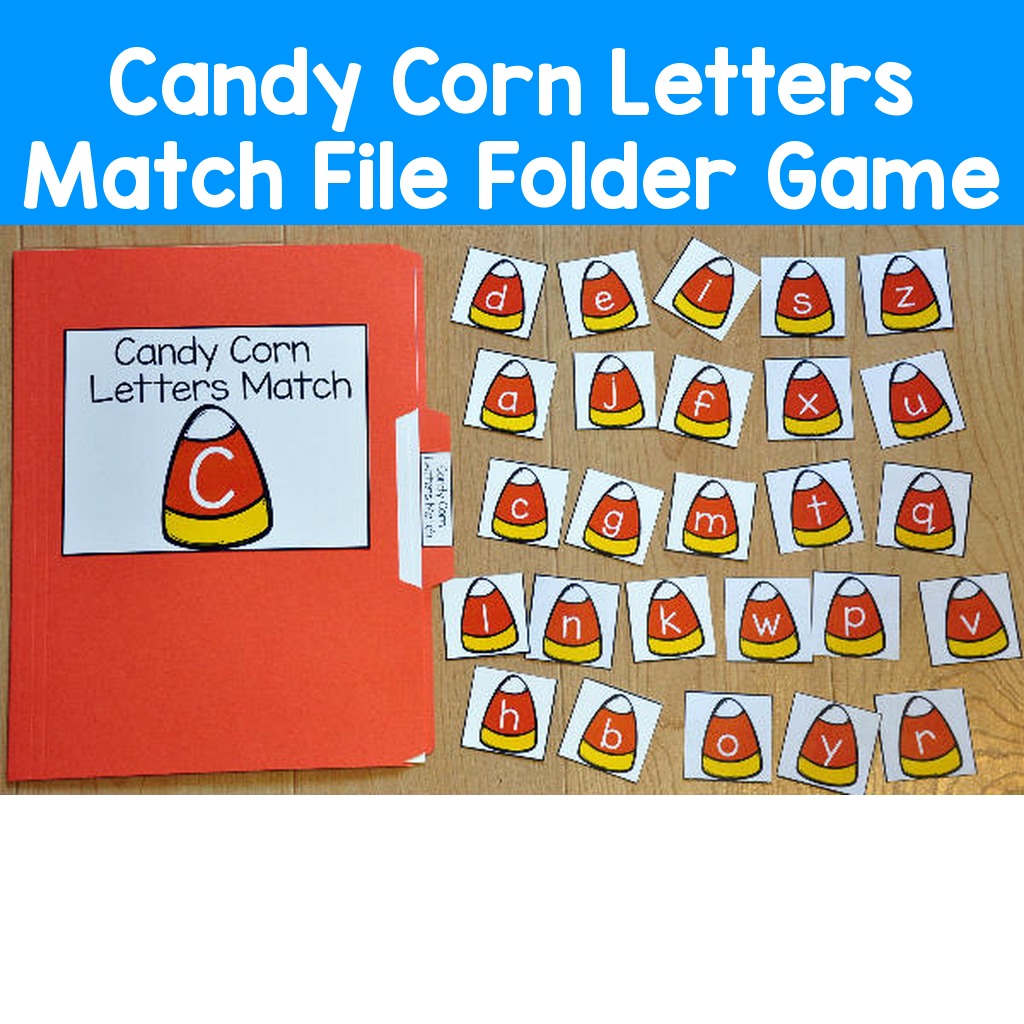 Candy Corn Letters Match File Folder Game