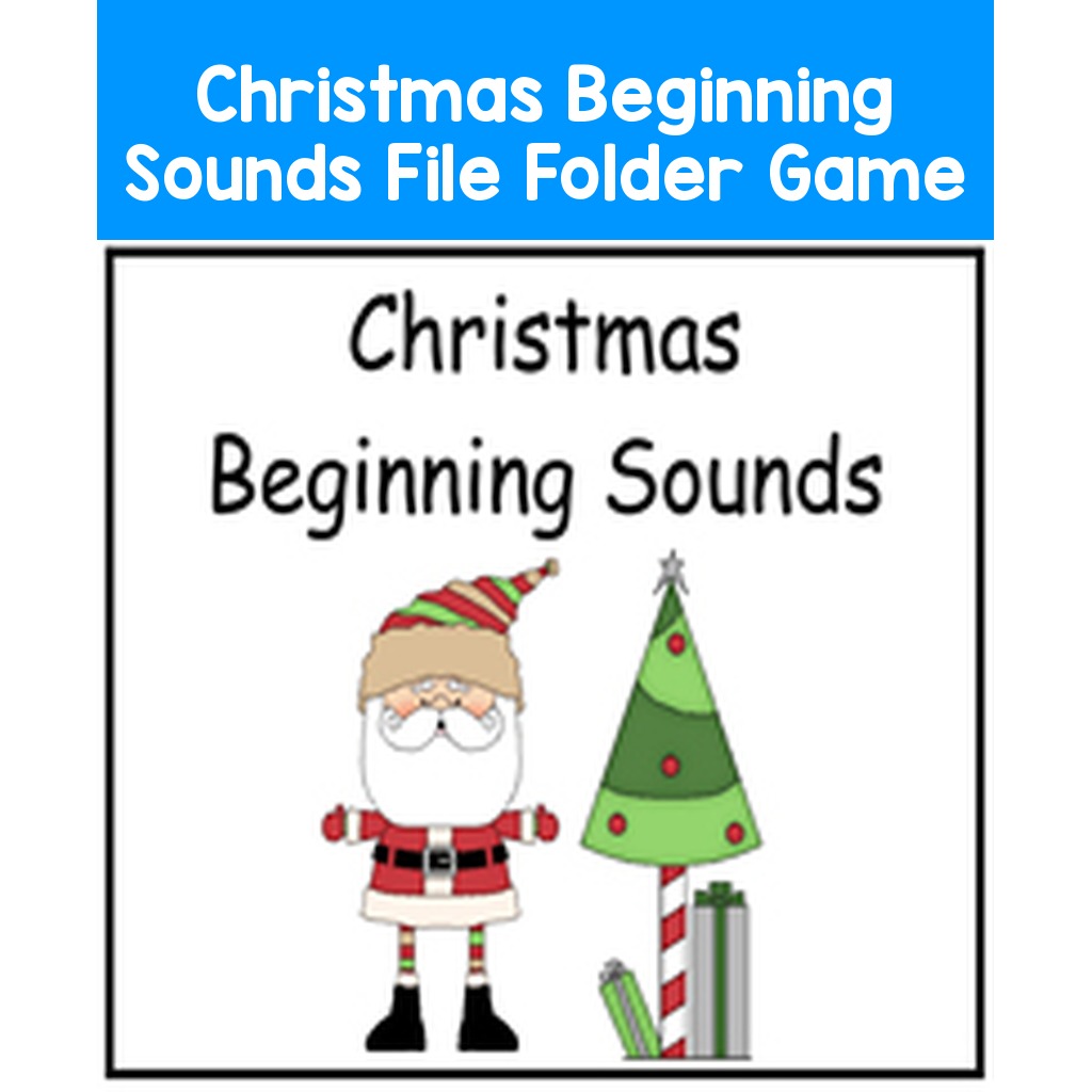 Christmas Beginning Sounds File Folder Game