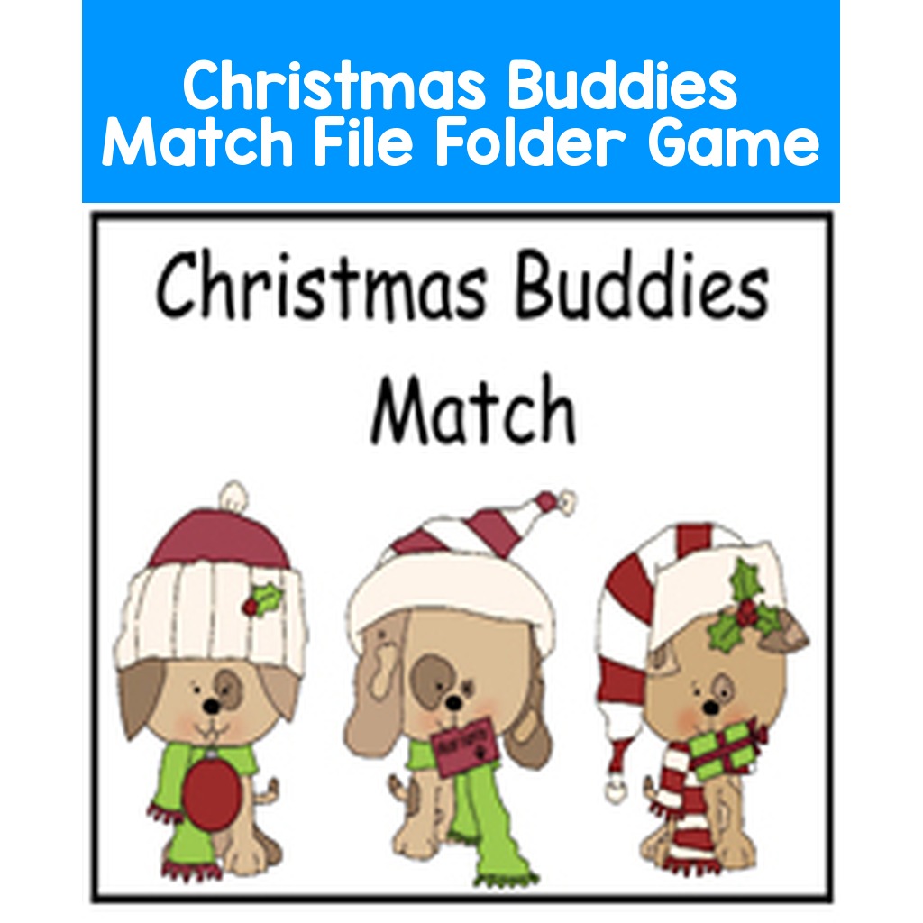 Christmas Buddies Match File Folder Game