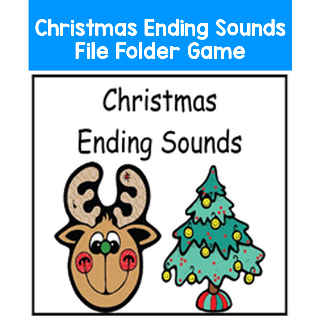 Christmas Ending Sounds File Folder Game