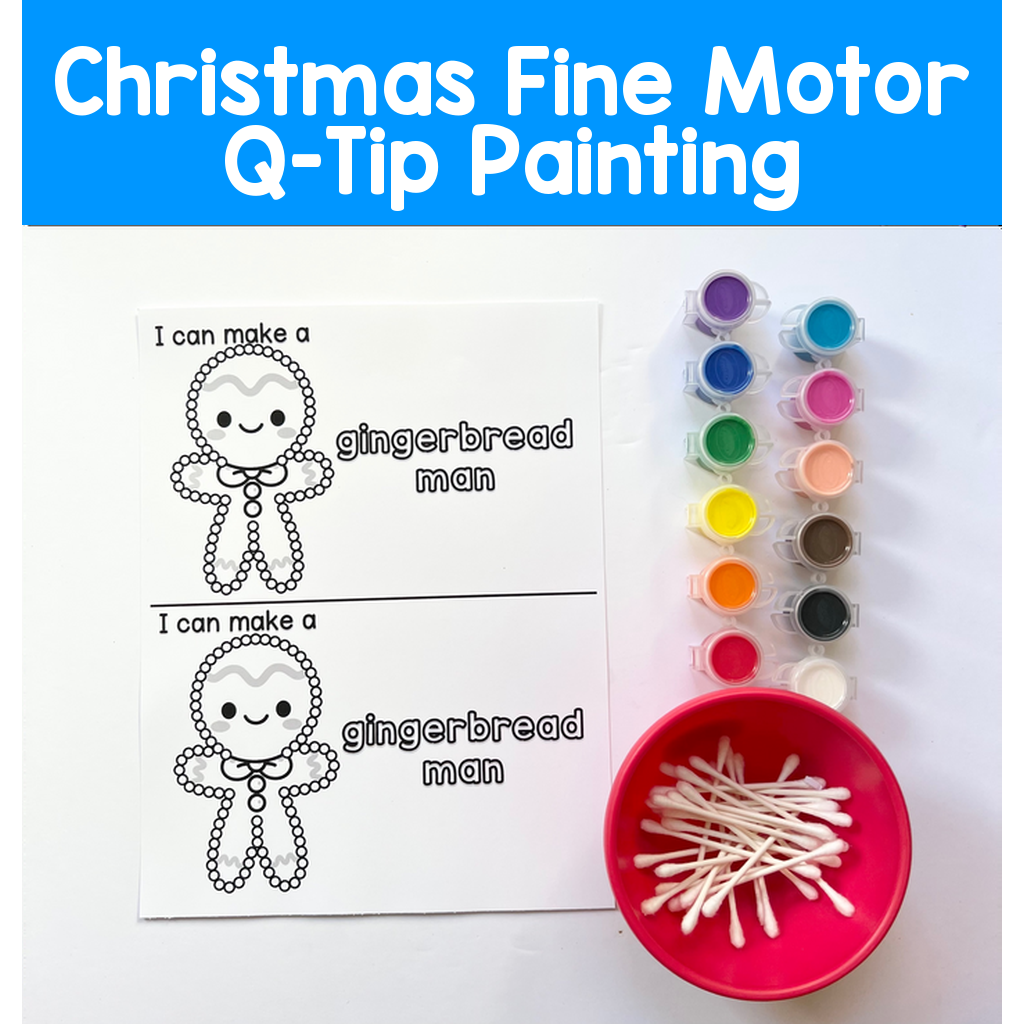 Christmas Fine Motor Q-Tip Painting