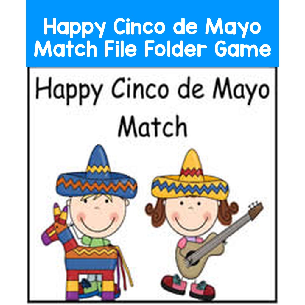 Happy Cinco de Mayo Match File Folder Game