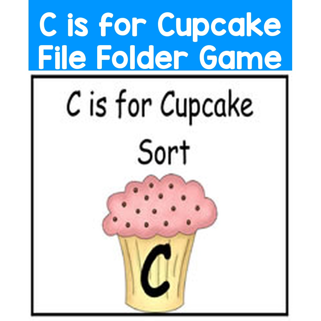 C is for Cupcake File Folder Game