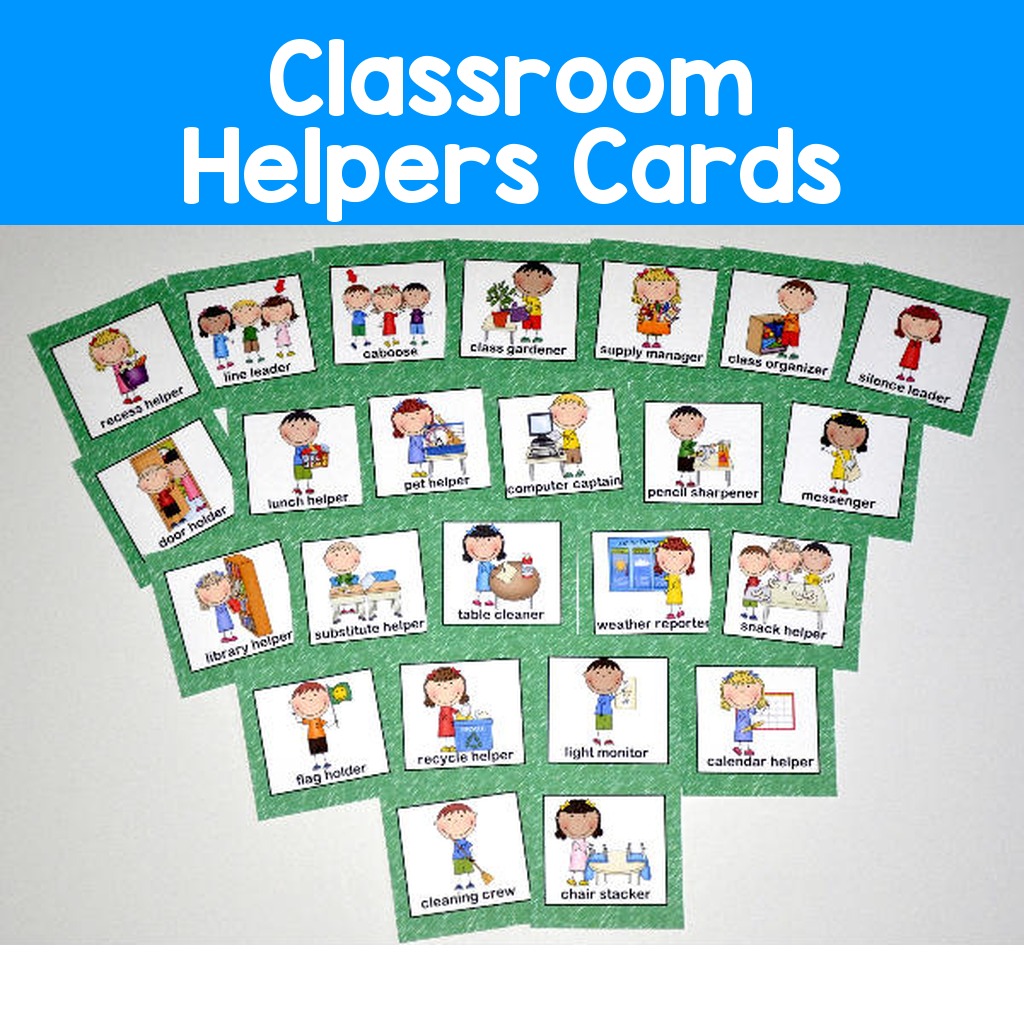 Classroom Helpers Cards