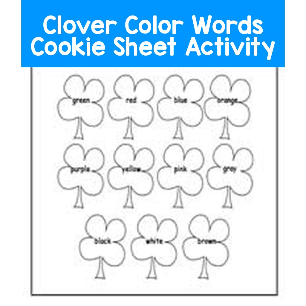Clover Color Words Cookie Sheet Activity