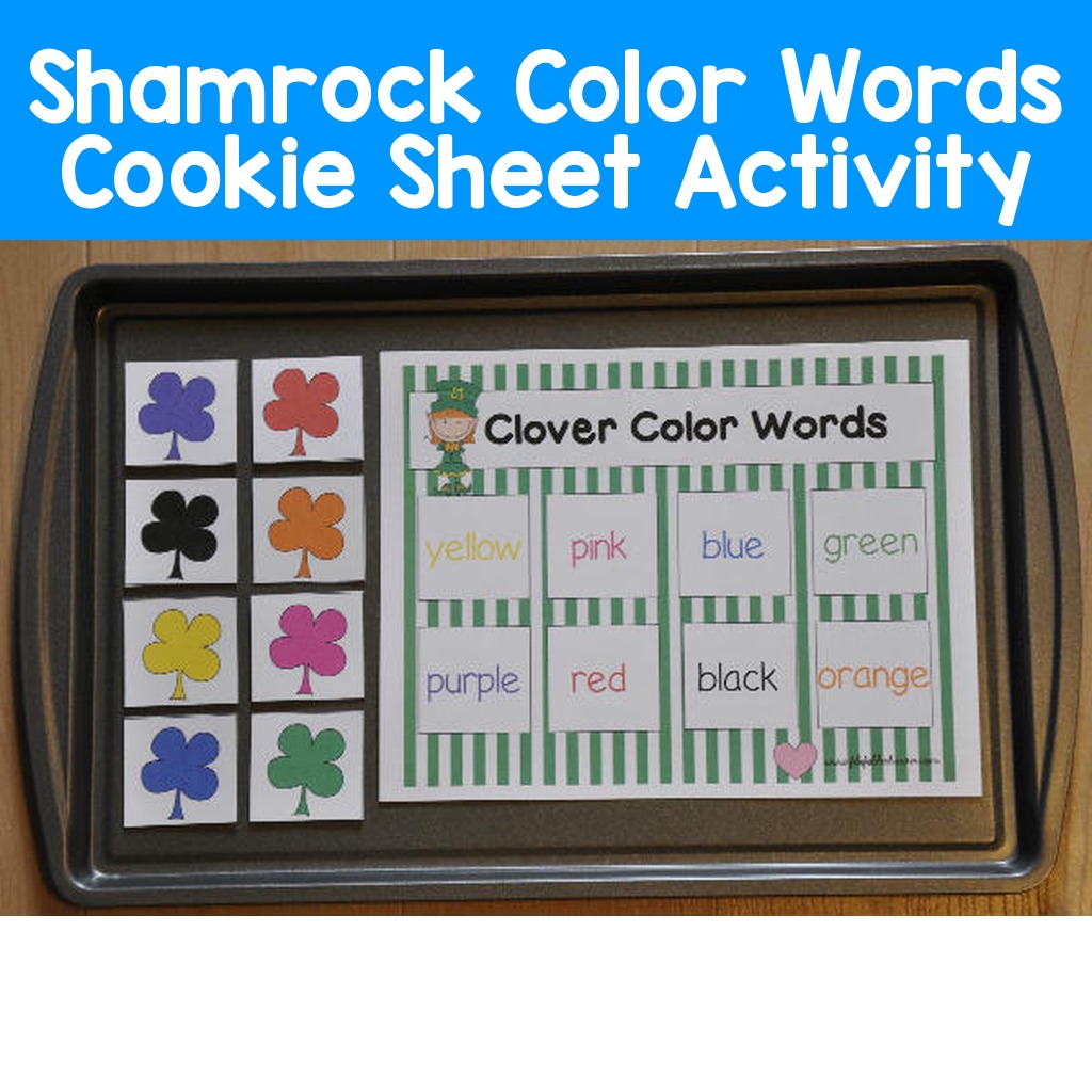 Shamrock Color Words Cookie Sheet Activity