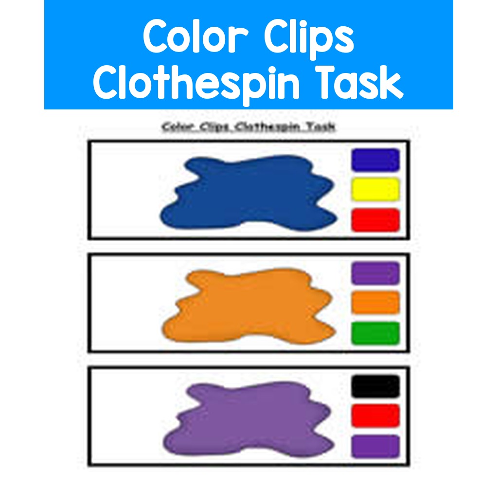 Color Clips Clothespin Task