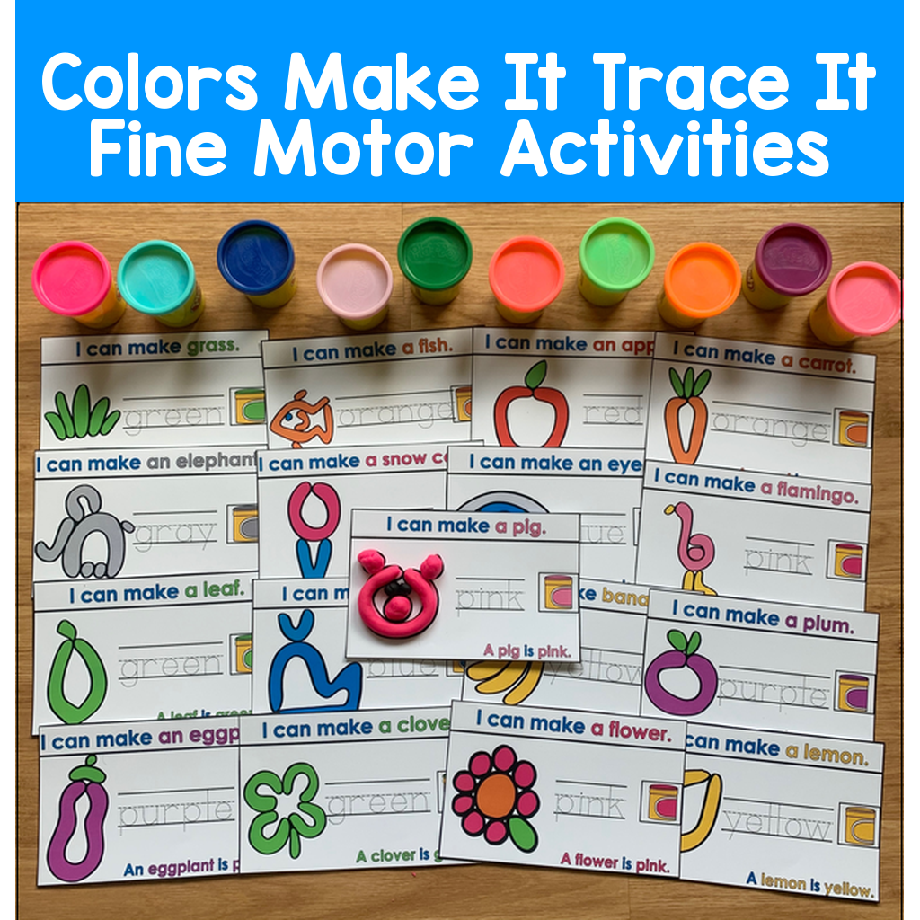 Colors Make It Trace It Fine Motor Activities