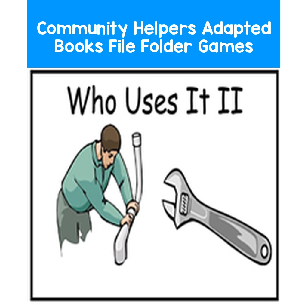Community Helpers Adapted Books File Folder Games