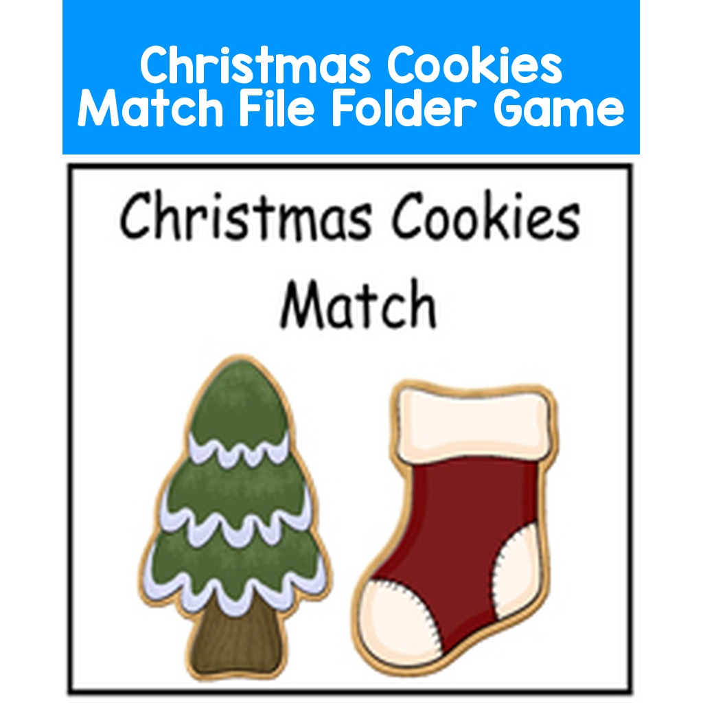 Christmas Cookies Match File Folder Game