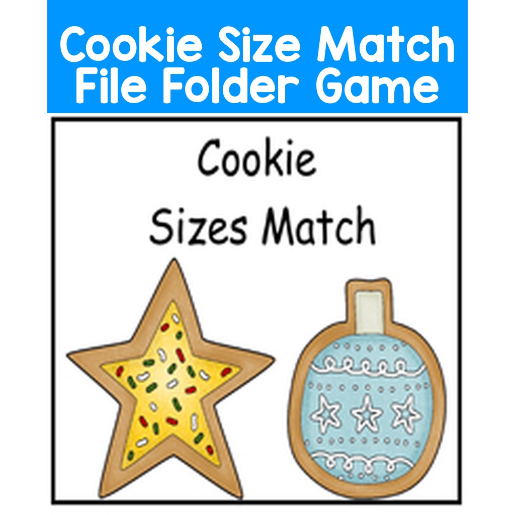 Cookie Size Match File Folder Game