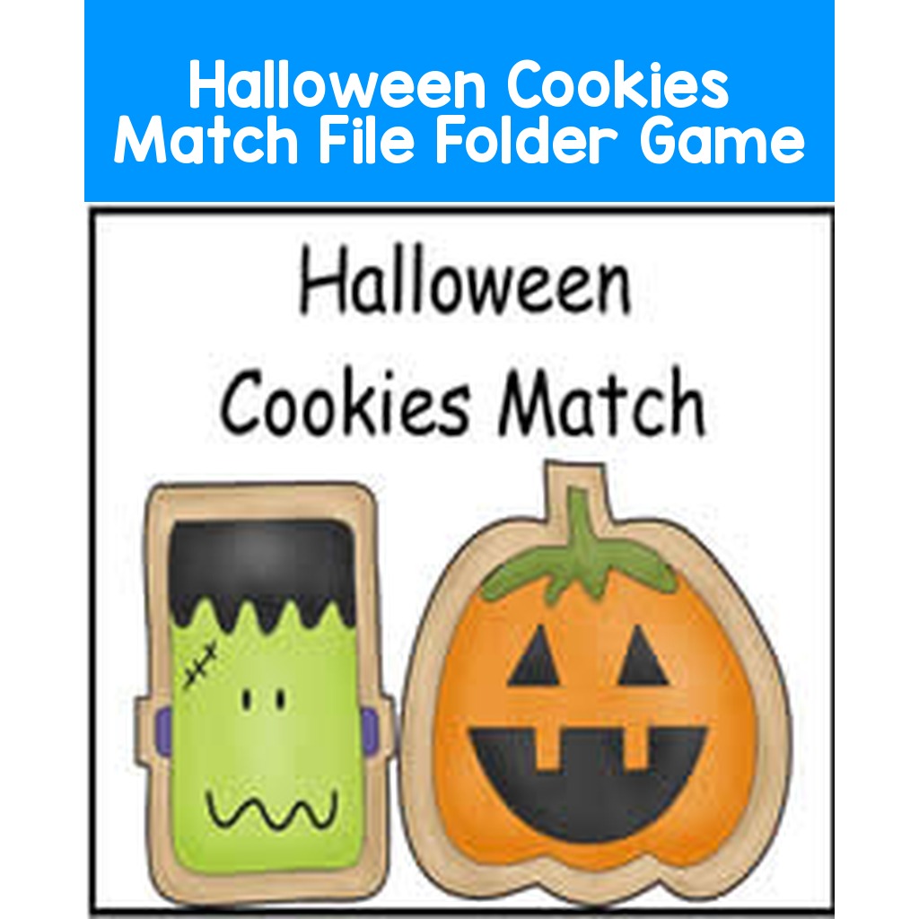 Halloween Cookies Match File Folder Game