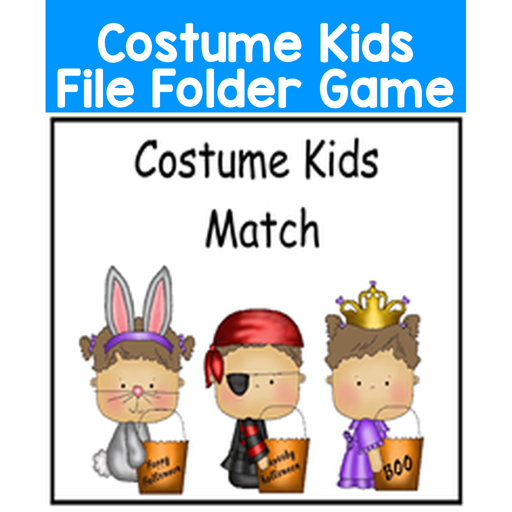 Costume Kids File Folder Game