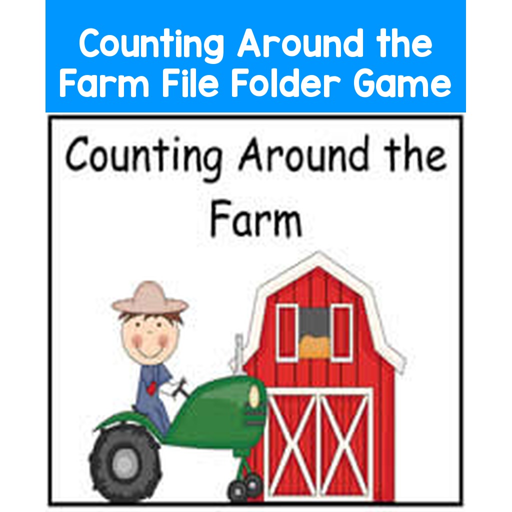 Counting Around the Farm File Folder Game